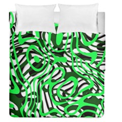 Ribbon Chaos Green Duvet Cover (full/queen Size) by ImpressiveMoments