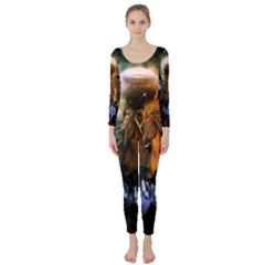 Wonderful Horses In The Universe Long Sleeve Catsuit by FantasyWorld7