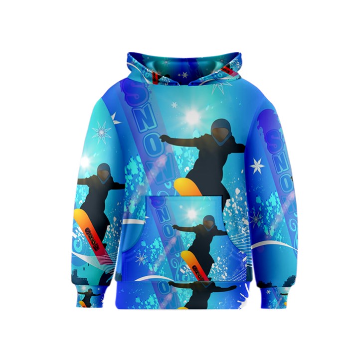 Snowboarding Kid s Pullover Hoodies