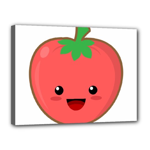 Kawaii Tomato Canvas 16  X 12  by KawaiiKawaii