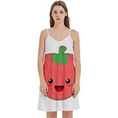 Kawaii Tomato Women s Reversible Sports Bra With Border by KawaiiKawaii