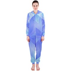 Abstract Lotus Flower 1 Hooded Jumpsuit (ladies)  by MedusArt