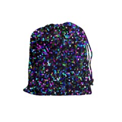 Glitter 1 Drawstring Pouches (large)  by MedusArt