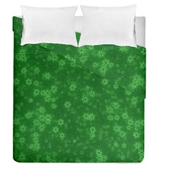 Snow Stars Green Duvet Cover (full/queen Size) by ImpressiveMoments