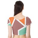 Misc shapes in retro colors Short Sleeve Crop Top View2