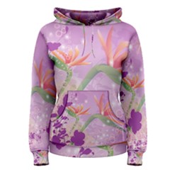 Wonderful Flowers On Soft Purple Background Women s Pullover Hoodies by FantasyWorld7