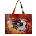 Soccer With Skull And Fire And Water Splash Zipper Tiny Tote Bags View1