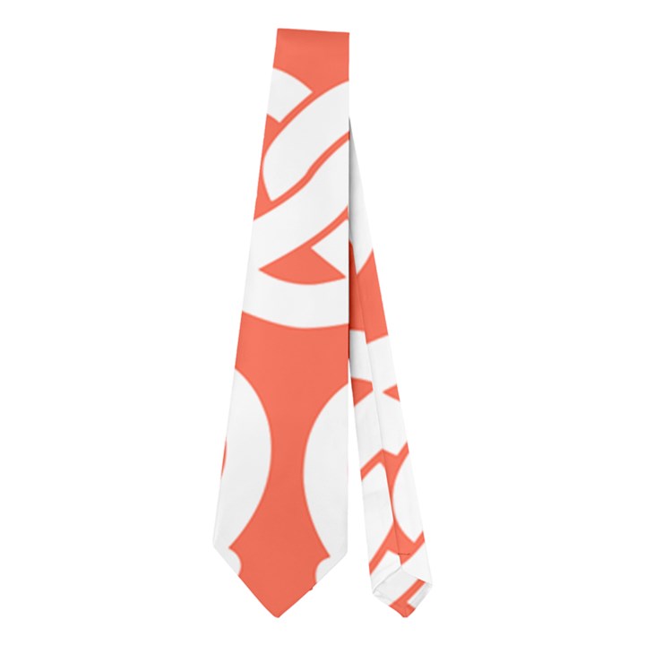 Coral Pretzel Illustrations Pattern Neckties (Two Side) 