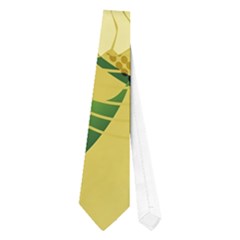 Wonderful Soft Yellow Flowers With Leaves Neckties (one Side)  by FantasyWorld7