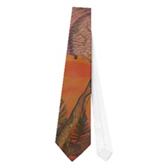 Wonderful Sunset In  A Fantasy World Neckties (one Side)  by FantasyWorld7