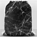 Black marble Stone pattern Drawstring Bag (Large) View2