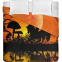 Beautiful Unicorn Silhouette In The Sunset Duvet Cover (King Size) View2