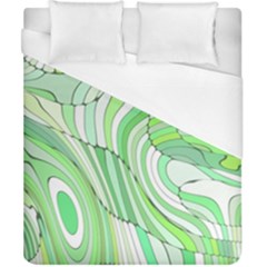 Retro Abstract Green Duvet Cover Single Side (double Size) by ImpressiveMoments