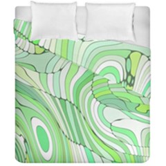 Retro Abstract Green Duvet Cover (double Size) by ImpressiveMoments