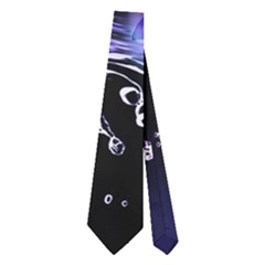 Orca With Glowing Line Jumping Out Of A Circle Mad Of Water Neckties (two Side)  by FantasyWorld7