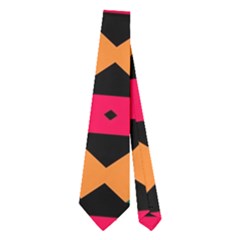 Rhombus And Stripes Pattern Necktie by LalyLauraFLM