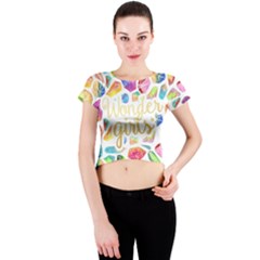 Crew Neck Crop Top by walala