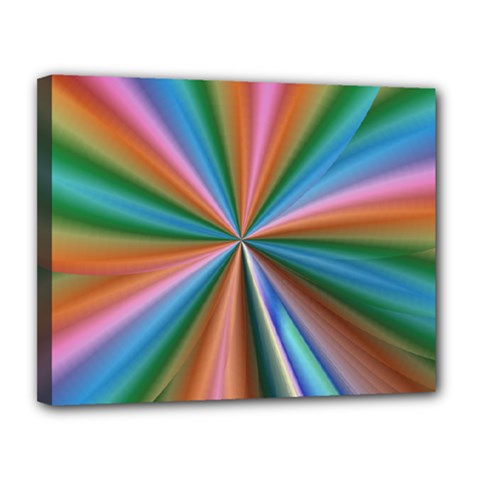 Abstract Rainbow Canvas 14  X 11  by OZMedia