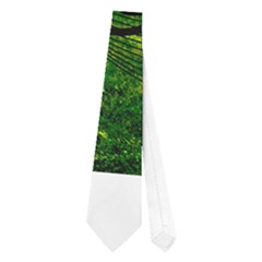 Awesome Flowers And Lleaves With Dragonflies On Red Green Background With Grunge Neckties (one Side)  by FantasyWorld7