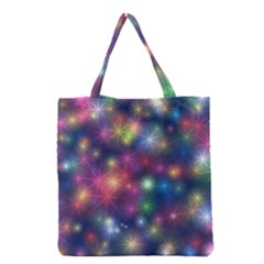 Sparkling Lights Pattern Grocery Tote Bags by LovelyDesigns4U