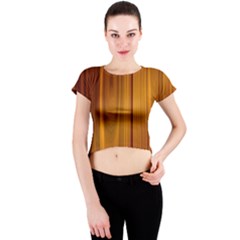 Shiny Striated Panel Crew Neck Crop Top by trendistuff