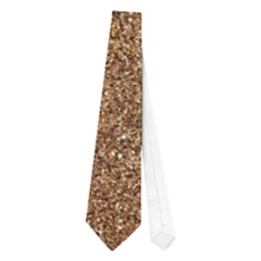 Dark Brown Sand Texture Neckties (one Side)  by trendistuff