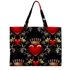 King Of Hearts Zipper Tiny Tote Bags by LovelyDesigns4U