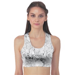 White Marble Sports Bra by ArgosPhotography