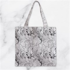 White Marble Zipper Grocery Tote Bags by ArgosPhotography