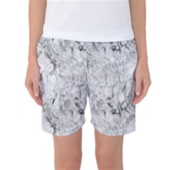 White Marble Women s Basketball Shorts by ArgosPhotography