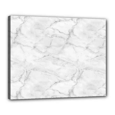 White Marble 2 Canvas 20  X 16  by ArgosPhotography