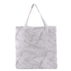 White Marble 2 Grocery Tote Bags by ArgosPhotography