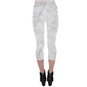 White Marble 2 Capri Leggings View2