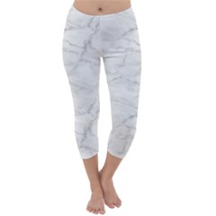 White Marble 2 Capri Winter Leggings  by ArgosPhotography