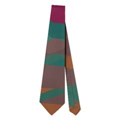 Geometric Shapes In Retro Colors Necktie by LalyLauraFLM