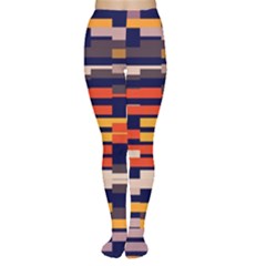 Rectangles In Retro Colors Tights by LalyLauraFLM