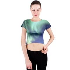 Aurora Borealis Crew Neck Crop Top by trendistuff