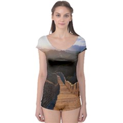 Great Wall Of China 2 Short Sleeve Leotard by trendistuff