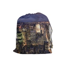 New York 1 Drawstring Pouches (large)  by trendistuff