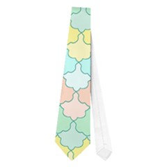 Scallop Repeat Pattern In Miami Pastel Aqua, Pink, Mint And Lemon Neckties (one Side)  by PaperandFrill