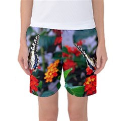 Butterfly Flowers 1 Women s Basketball Shorts by trendistuff