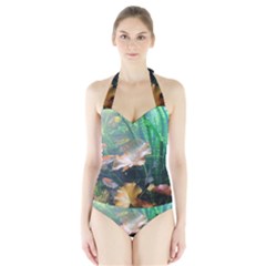 Marine Life Women s Halter One Piece Swimsuit by trendistuff