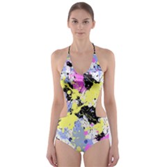 Abstract Cut-out One Piece Swimsuit by Uniqued