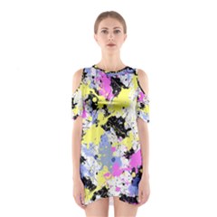 Abstract Cutout Shoulder Dress by Uniqued