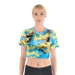 Abstract #4 Cotton Crop Top by Uniqued