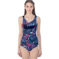 Abstract Floral #3 One Piece Swimsuit by Uniqued