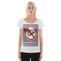 No Smoking  Women s Cap Sleeve Top View1