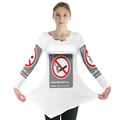 No Smoking  Long Sleeve Tunic  by MRTACPANS