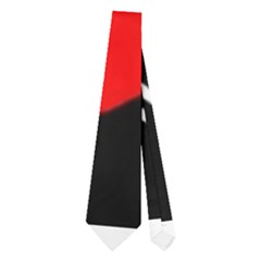 Greetings From Paris Red Lipstick Kiss Black Postcard Neckties (two Side)  by yoursparklingshop