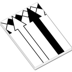 Funny Black And White Stripes Diamonds Arrows Large Memo Pads by yoursparklingshop